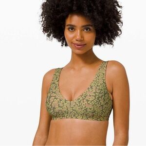 lululemon athletica Olive Pattern Bikini Top